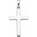 14KT Solid White Gold Yellow Gold 925 Sterling Silver Polished Plain Cross Pendant D735463