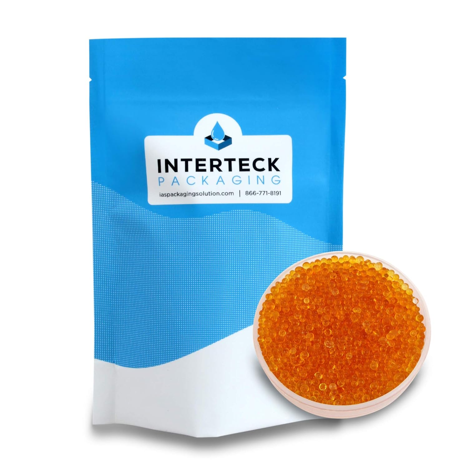 Orange Indicating Silica Gel Desiccant Beads, 2-5mm, Pack of 2 P385