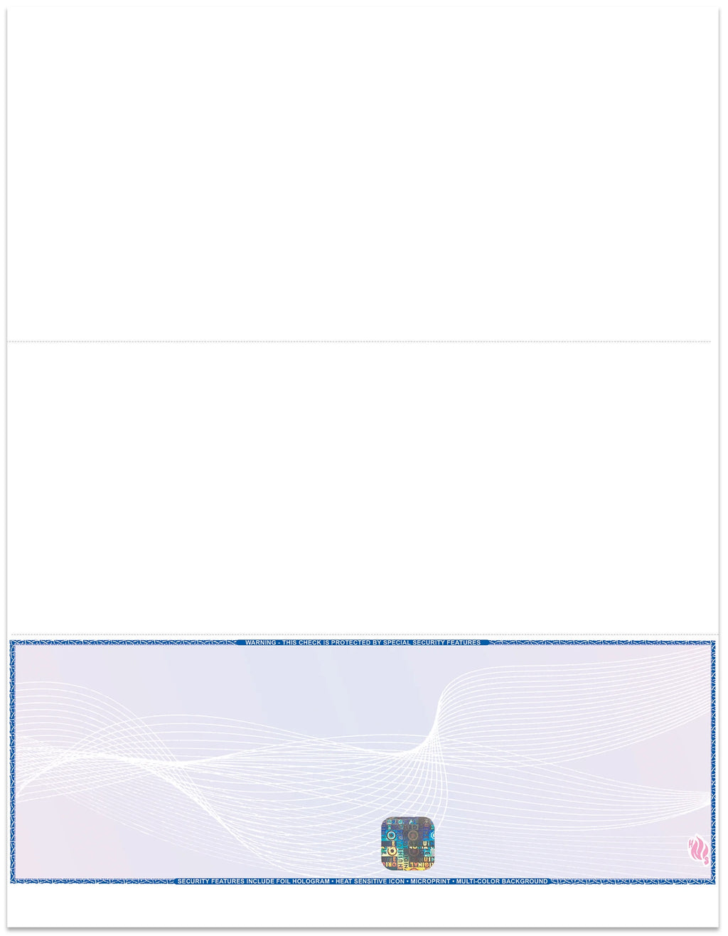500 Sheets Blue/Maroon Hologram Business Checks A709