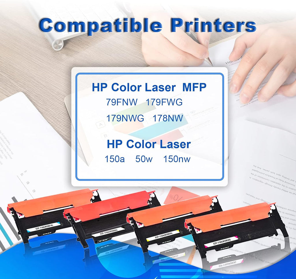 Compatible Toner Cartridge for HP 116A Printer (Black, Cyan, Magenta, Yellow) K605