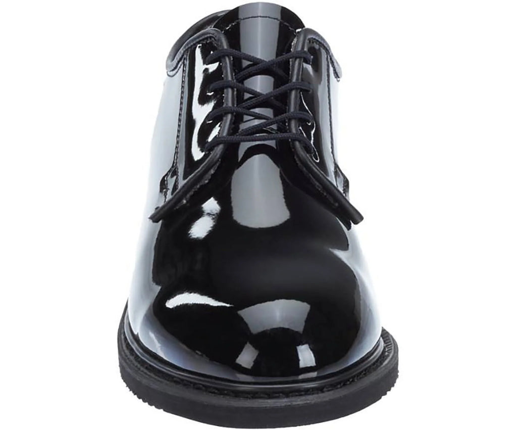 Black High Gloss Oxford Shoe 9 2E US Extra Wide H3243