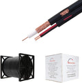 1000FT Black RG59/U Siamese CCTV Video Cable with Power I5673