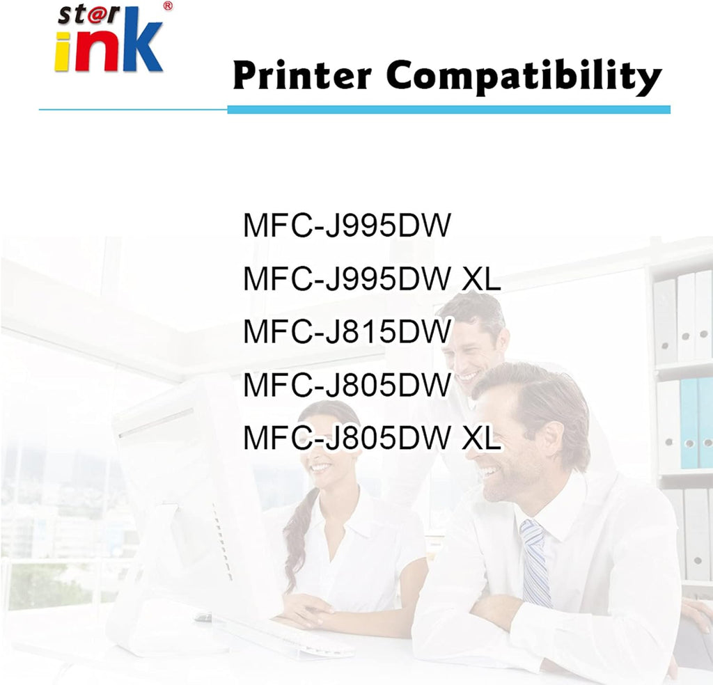 Compatible Ink Cartridge for Brother Printer, 4 Packs K7119