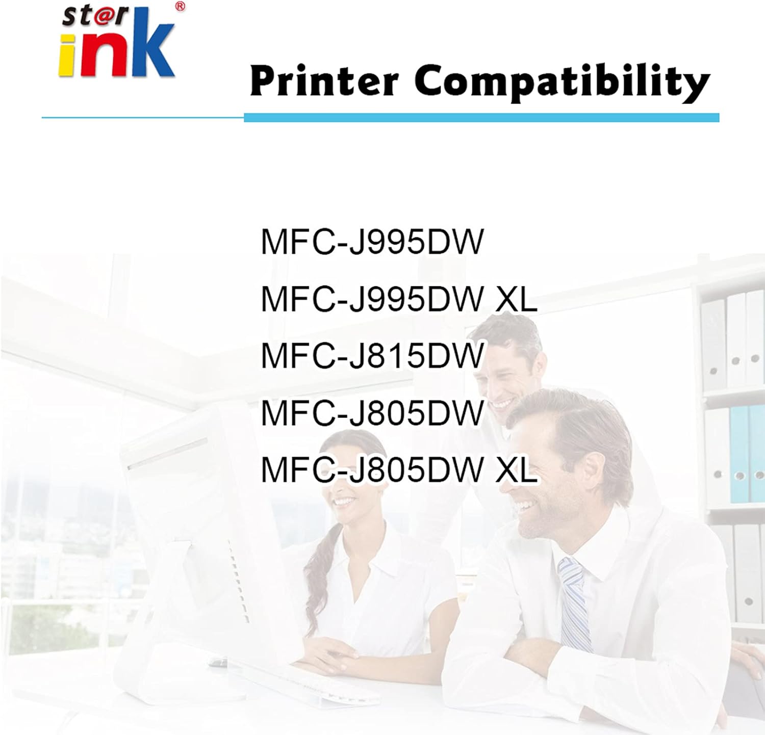 Compatible Ink Cartridge for Brother Printer, 4 Packs K7119