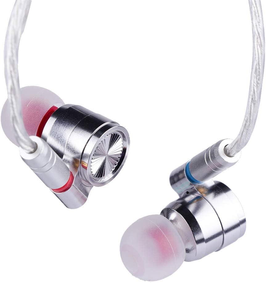 TIN HiFi T4 10mm Carbon Nanotube Dynamic Driver in-Ear Monitor Earphones with Silver-Plated MMCX Cable G53706