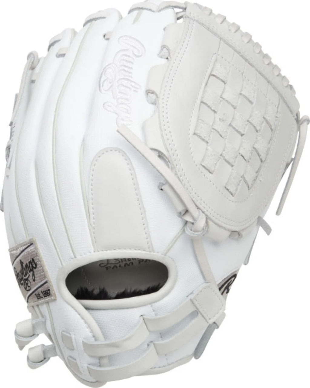White 12" Basket Web Fastpitch Softball Glove U682