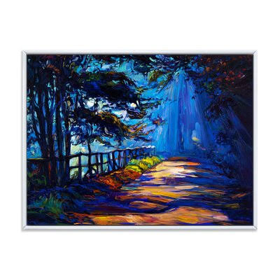 White Floater Frame Painting on Canvas O624