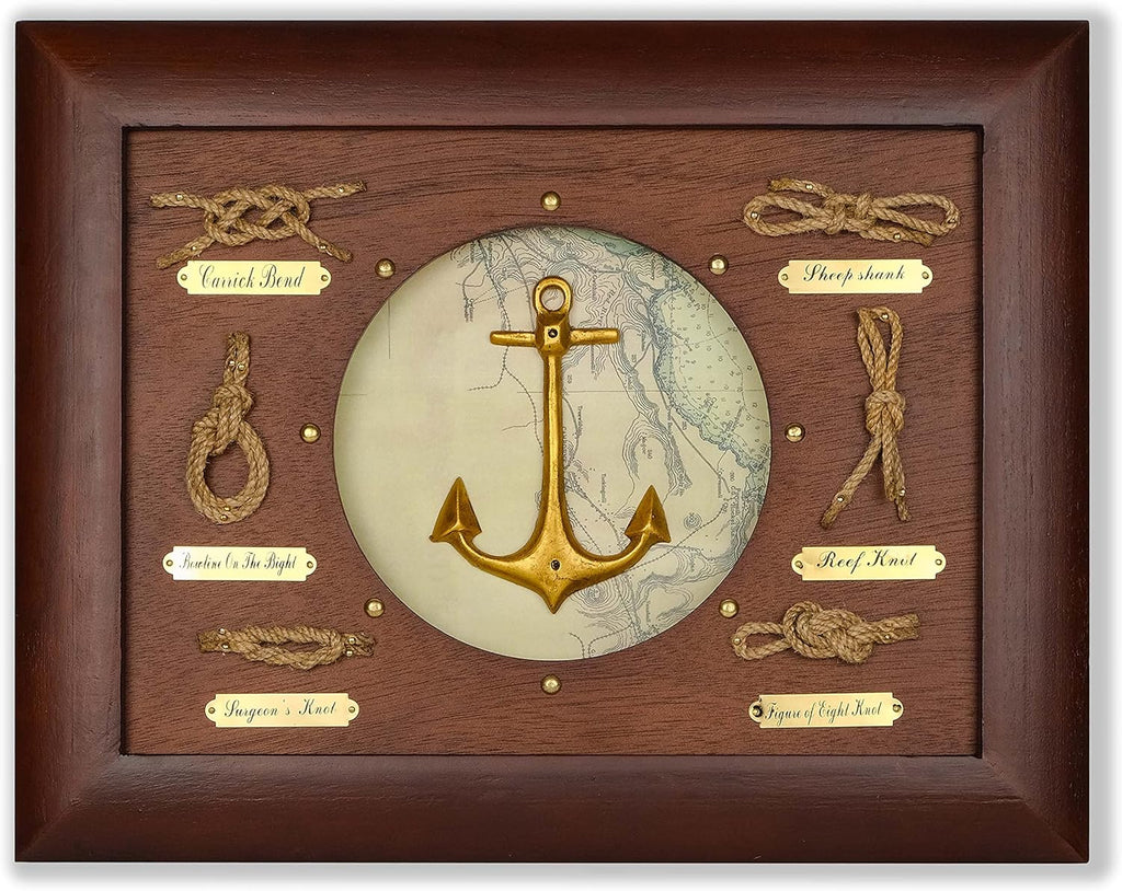 Nautical Knot Board Frame Wall Decor Compass Pack of 2 D472