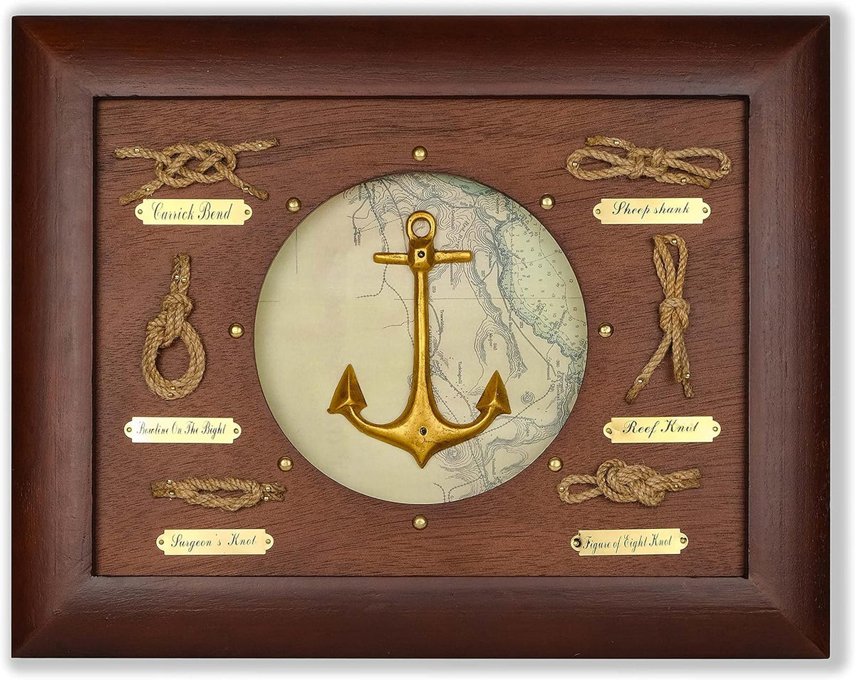 Nautical Knot Board Frame Wall Decor Compass Pack of 2 D472