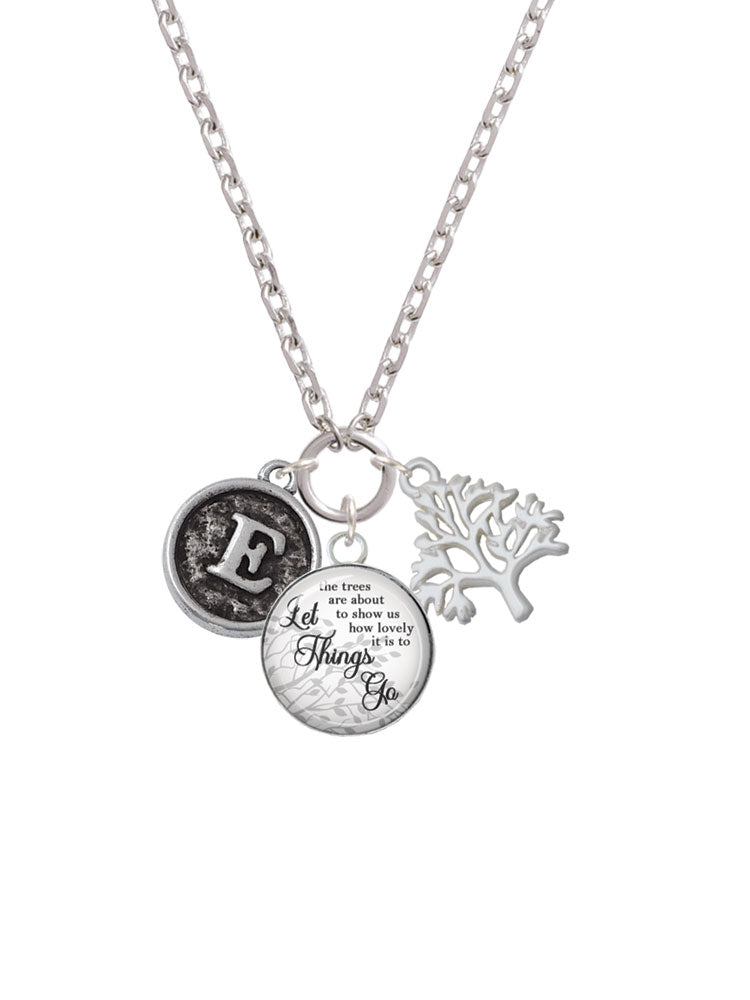 Silvertone Round Charm Necklace, 28" S3718