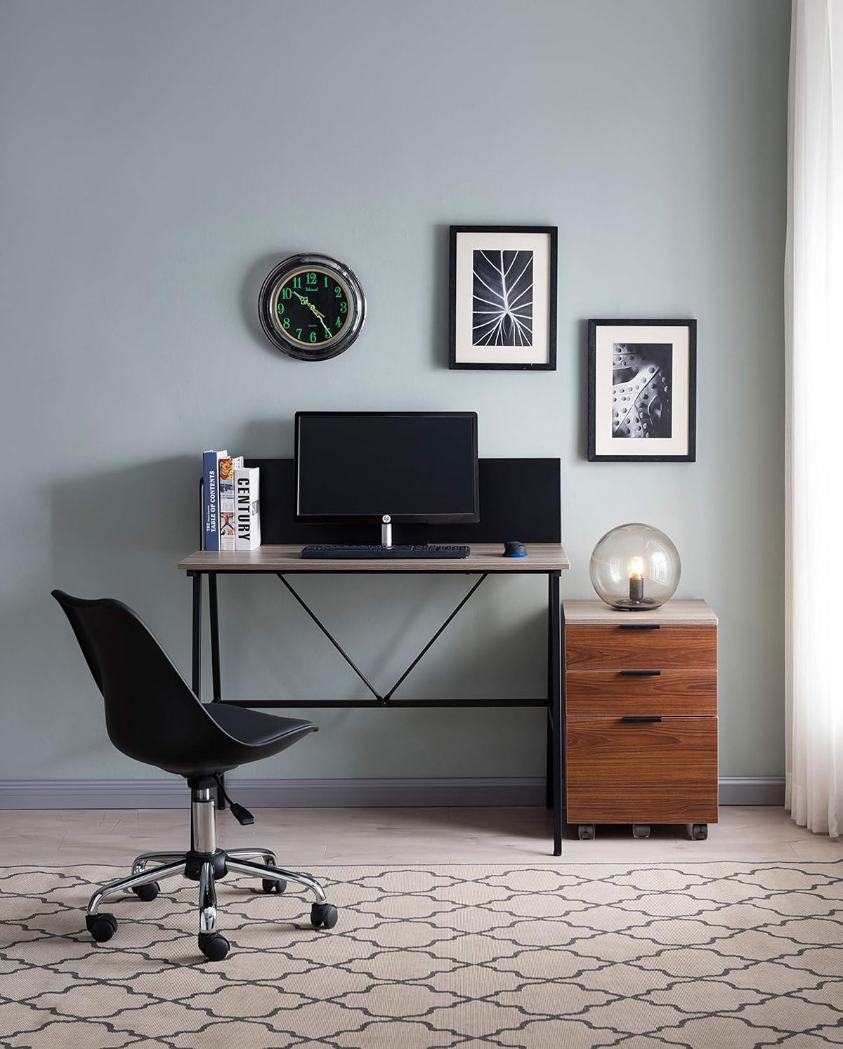 3 Drawer Rolling Wood File Cabinet with Locking Wheels Z160278