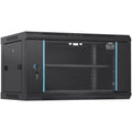 6U 13.8'' Wall Mount Network Server Rack Cabinet Enclosure with Door Lock, 2 Shelves T91865