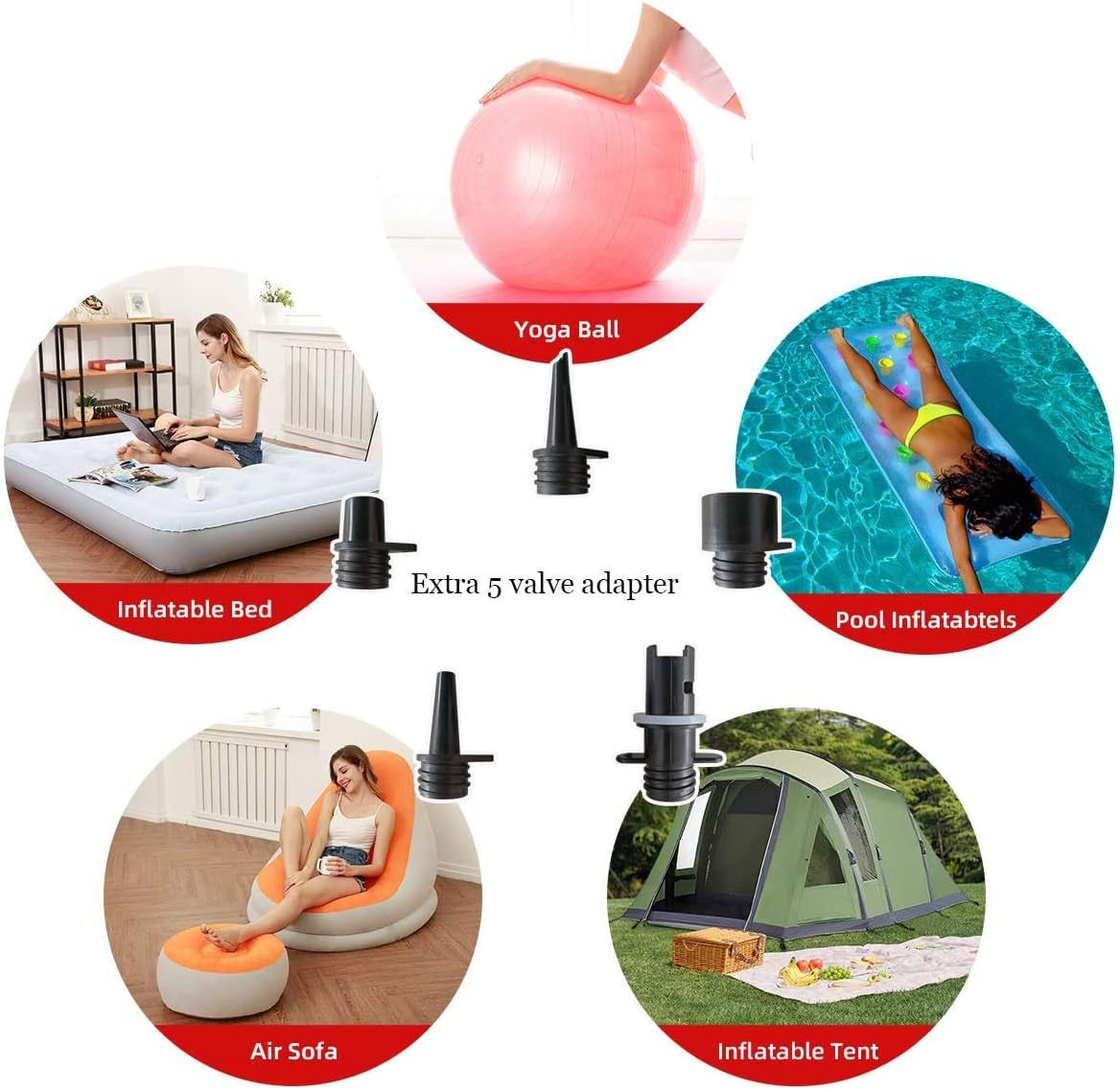 16 PSI Electric Paddle Board Pump with Auto-Off, 12V DC, Pack of 2 I5973