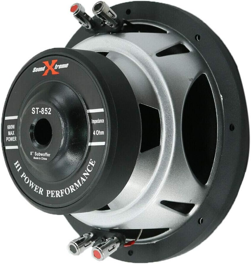 2X 8 Inch 1200 Watts Max Power Car Audio Subwoofer Dual 4 Ohm Voice Coil Pack of 2 T977