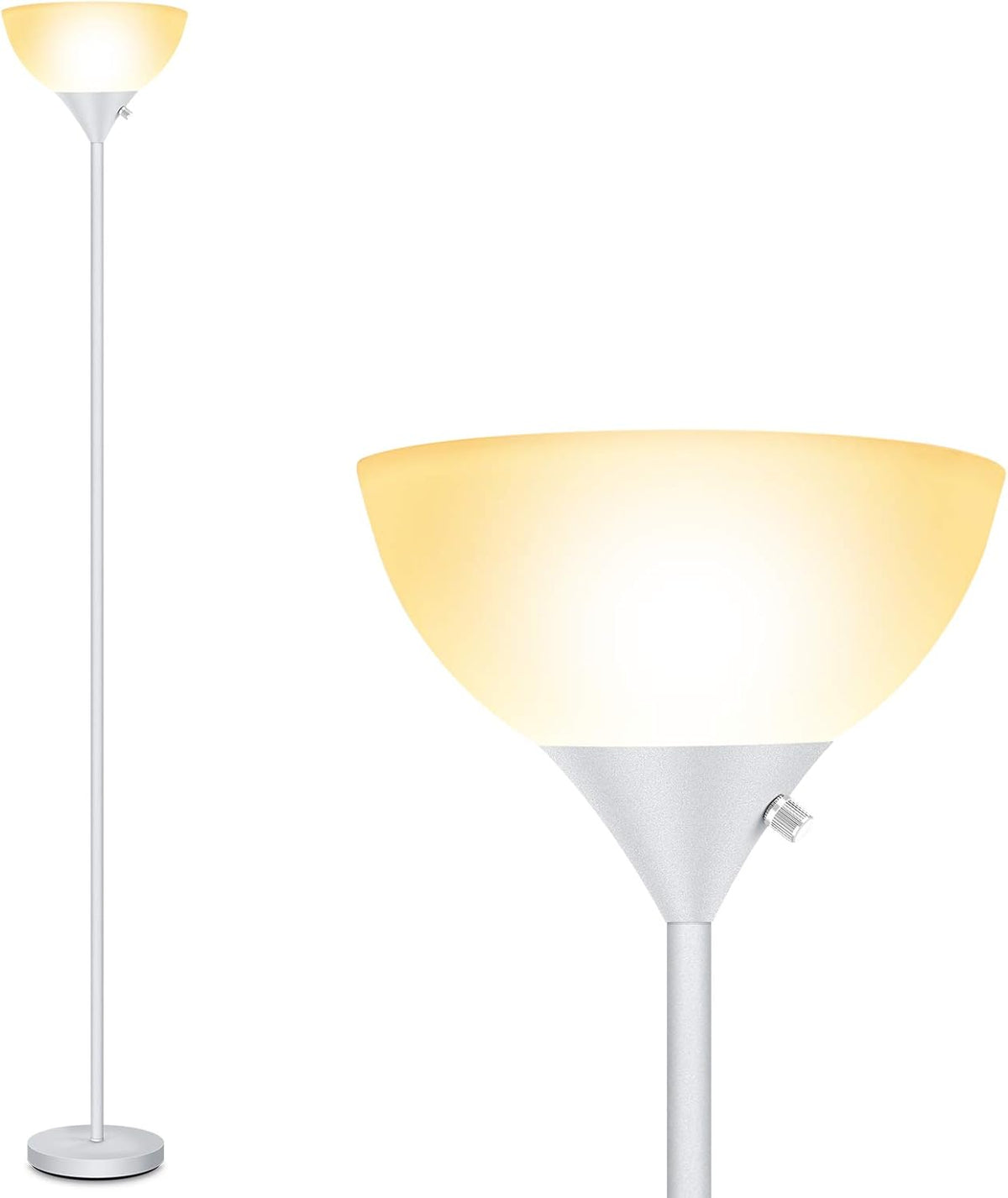 Black 9W LED Torchiere Floor Lamp K23515