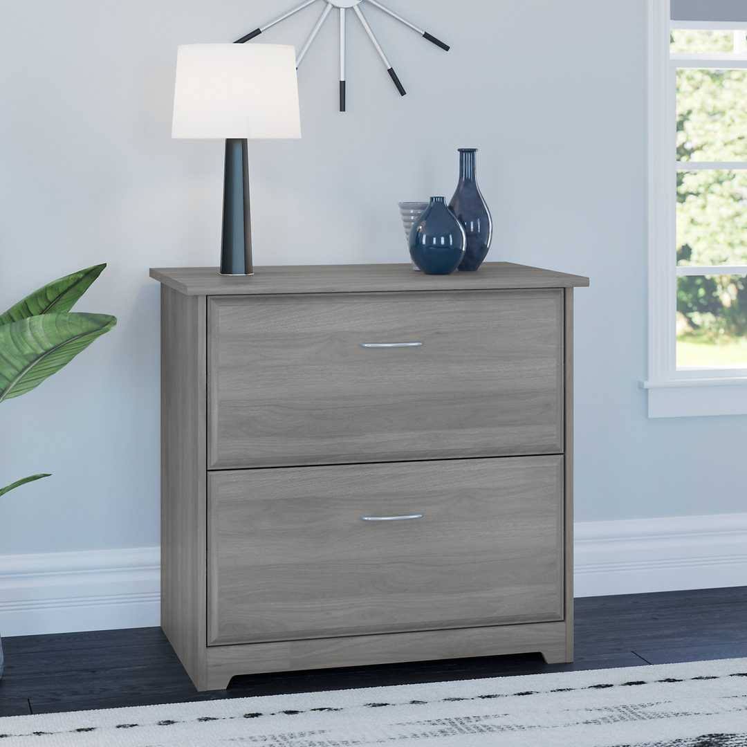 2 Drawer Lateral File Cabinet in Linen White Oak E670379