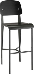 Black Wood and Metal Counter Bar Stool B334827