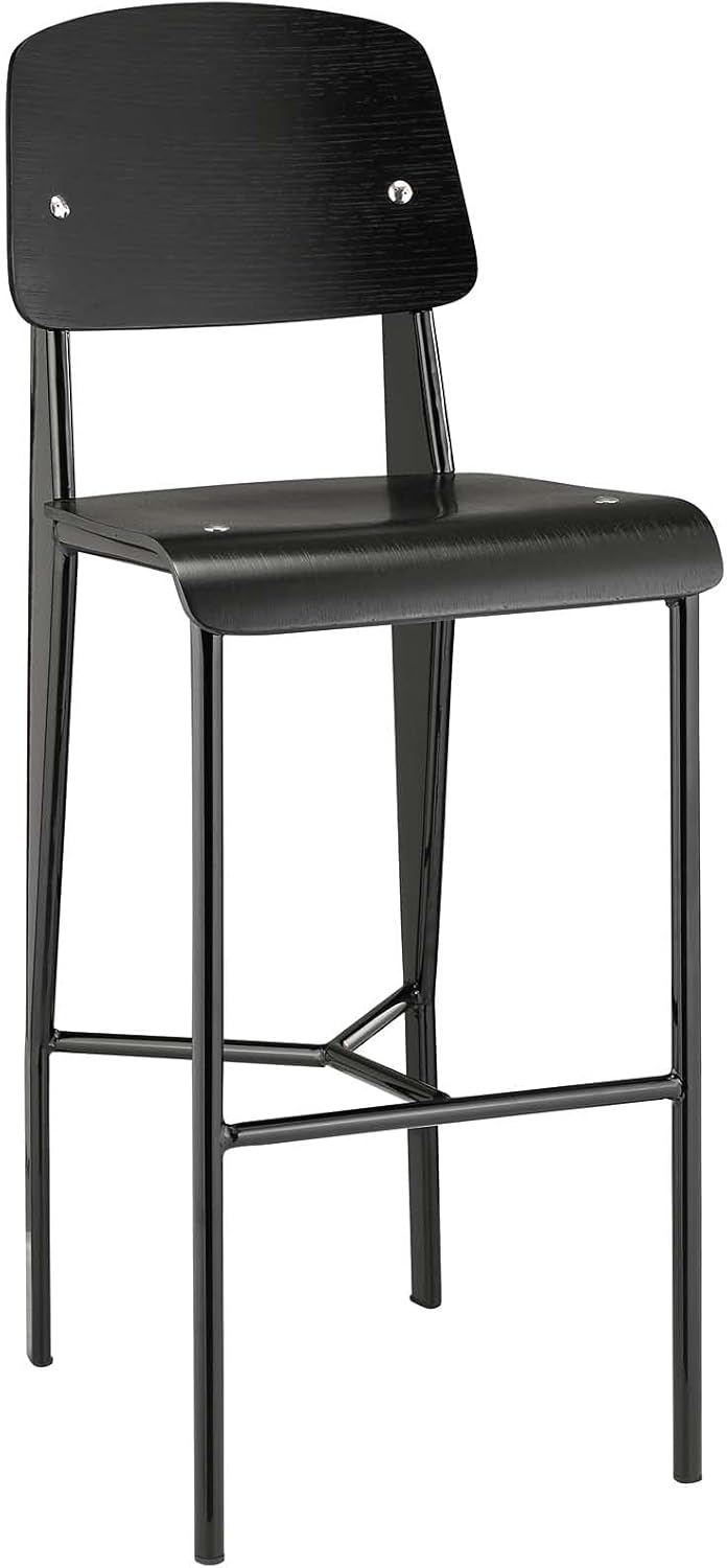 Black Wood and Metal Counter Bar Stool B334827