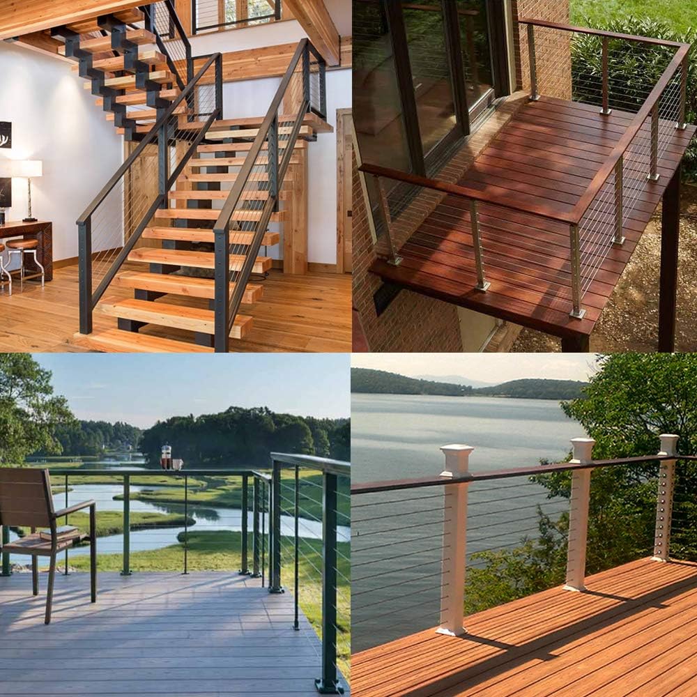 20 Pairs 1/8 T316 Stainless Steel Cable Railing Kit K6283