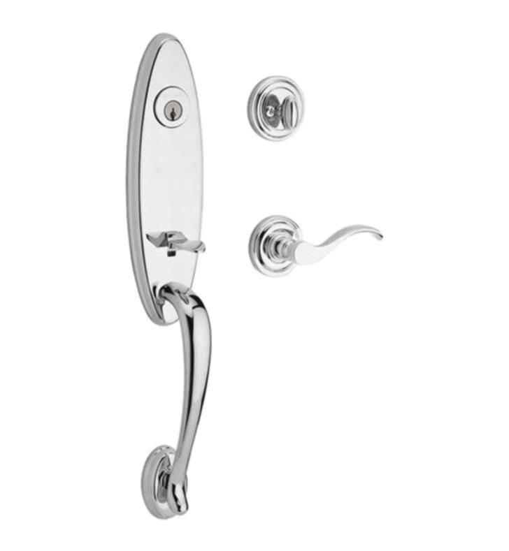 Single Cylinder Handleset with Lever and Round Rose E4239