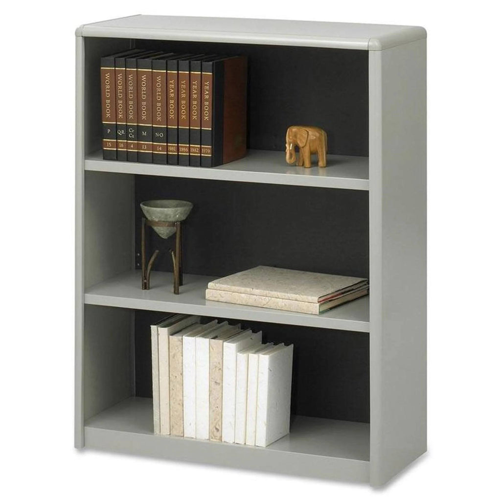 Gray 3-Shelf Bookcase I117