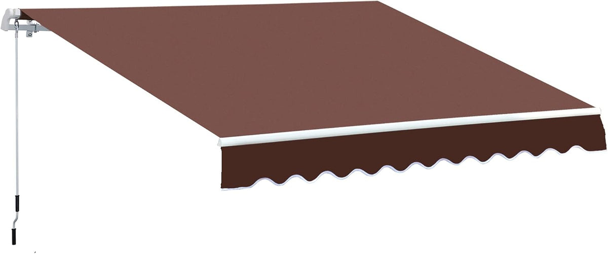 Retractable Patio Awning Canopy with Manual Crank Handle R746