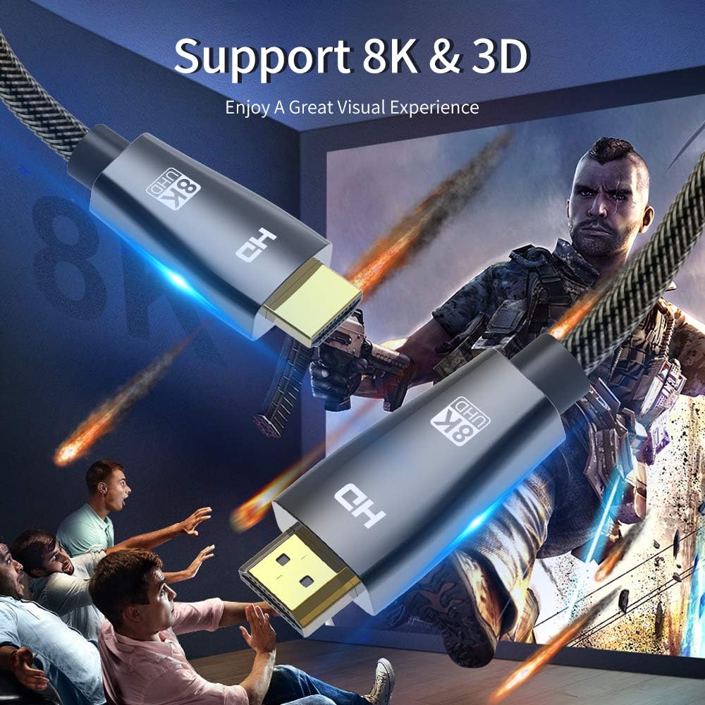 8K HDMI Cable 48Gbps 5M 16.5ft Pack of 2 V955963