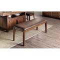 Walnut Finish Dining Bench Y4613