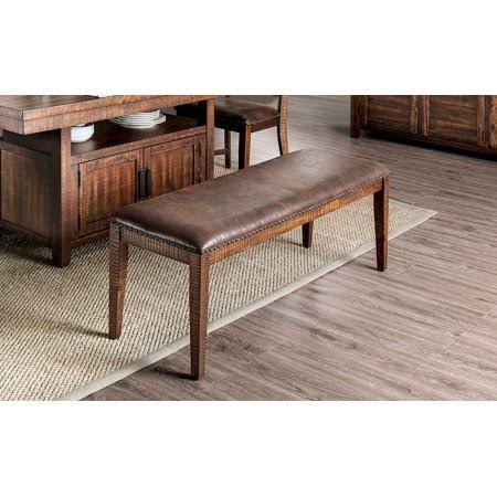 Walnut Finish Dining Bench Y4613