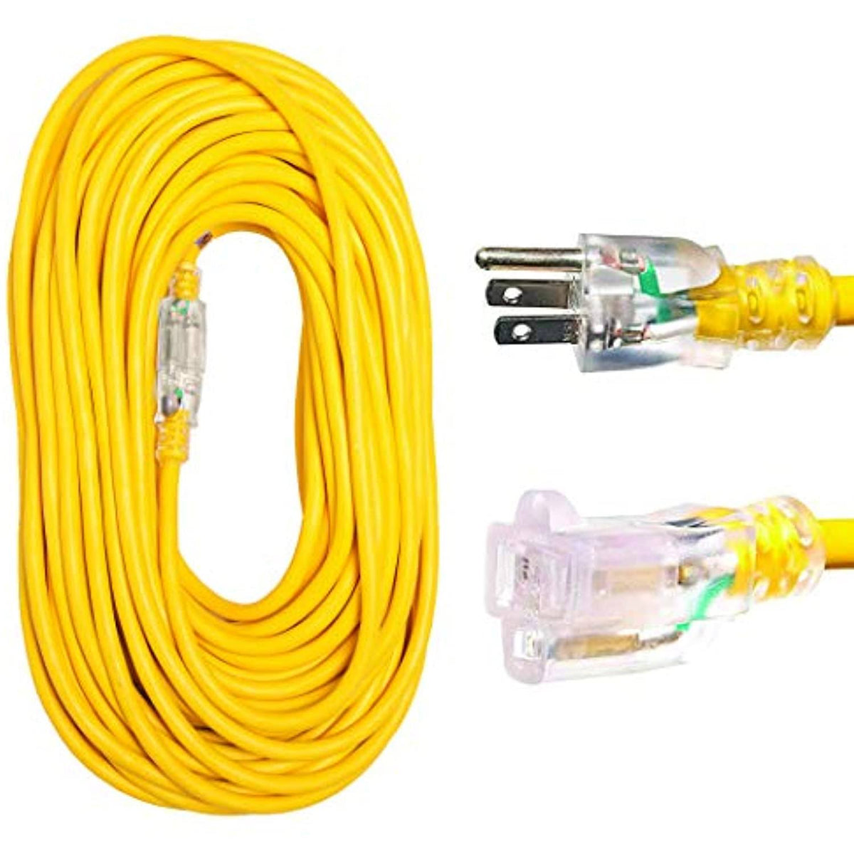 100 Foot 12/3 Heavy Duty Yellow Extension Cord B671654