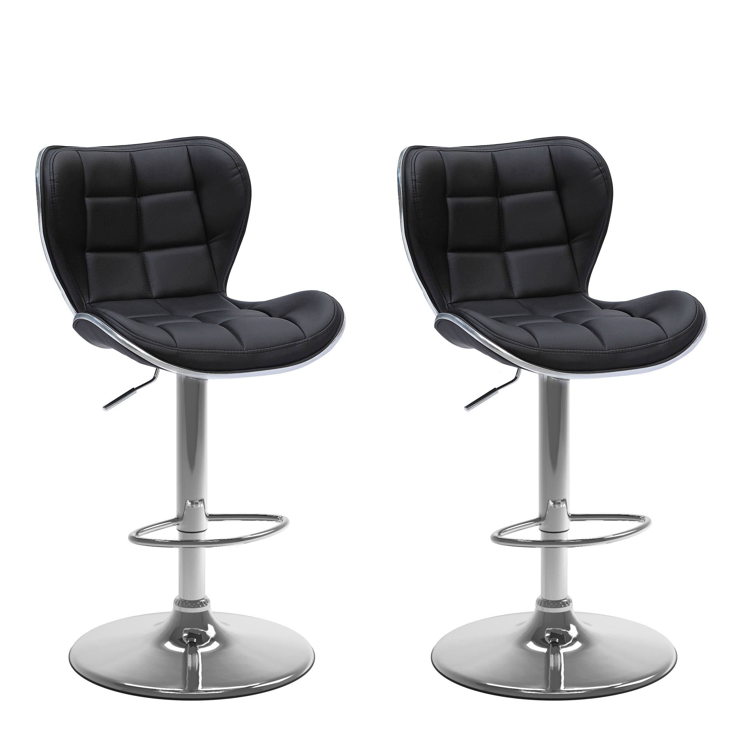 Adjustable Bar Stool (Set of 2) (Black) O754
