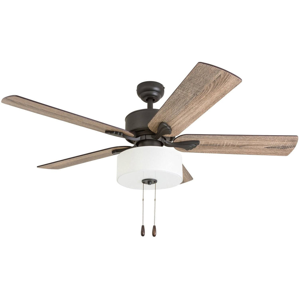 Farmhouse Ceiling Fan 52x22 Barnwood/Tumbleweed, Aged Bronze R980
