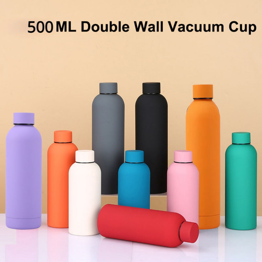 17.6 oz Stainless Steel Insulated Thermos Bottle X952841