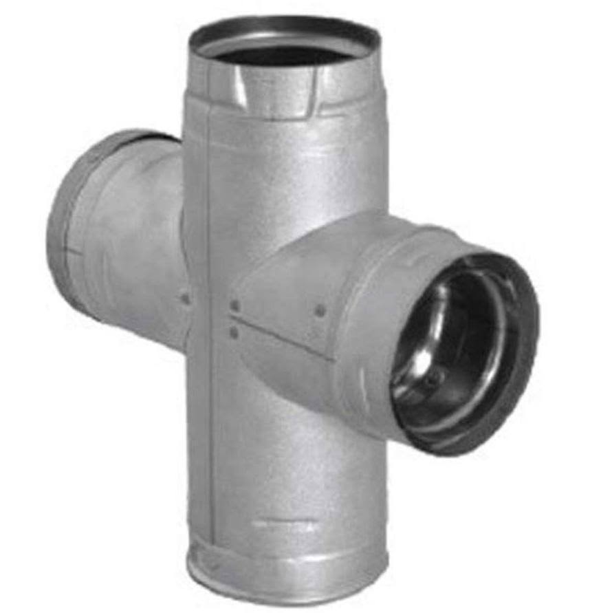 4'' PelletVent Pro Double Tee with Clean-Out Cap Y98196