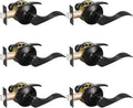 4 Pack Non-Locking Door Lever Set with Oil Rubbed Bronze Finish P65753