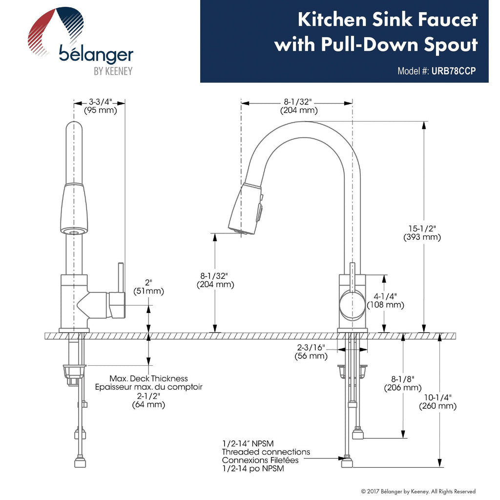 Polished Chrome Pull-Down Kitchen Faucet G6690