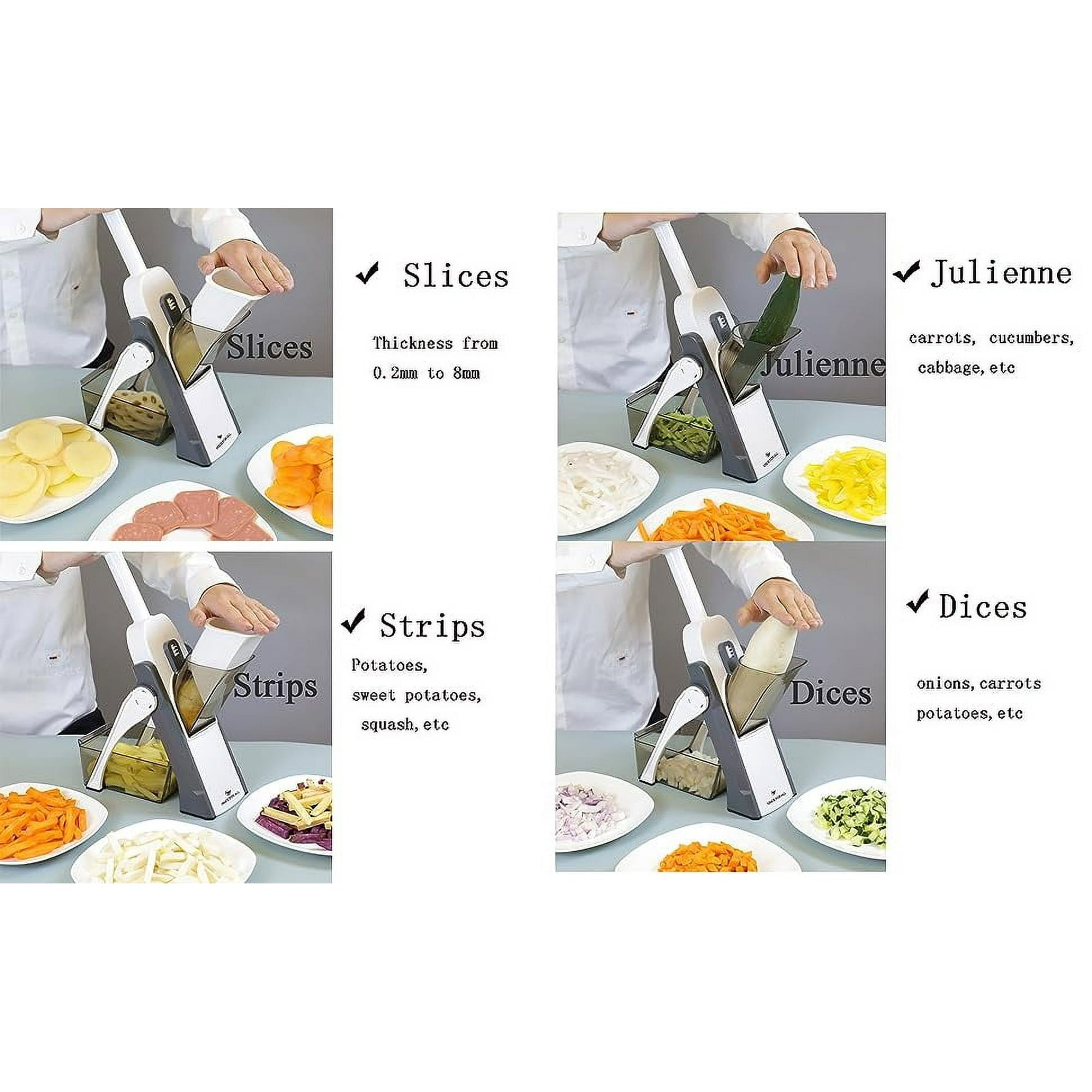 Black Stainless Steel Vegetable Chopper Slicer Dicer Cutter Z68120