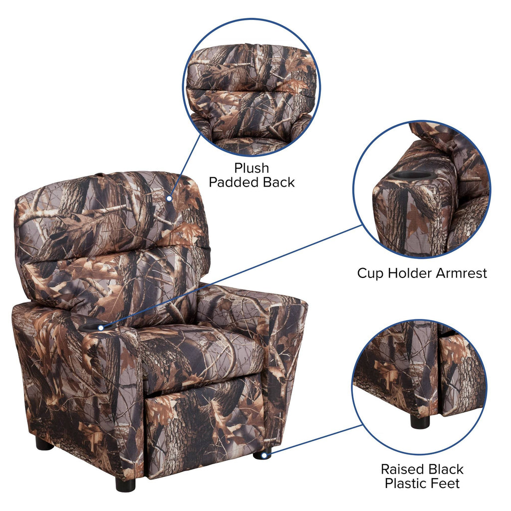 Camouflage Fabric Kids Recliner P916