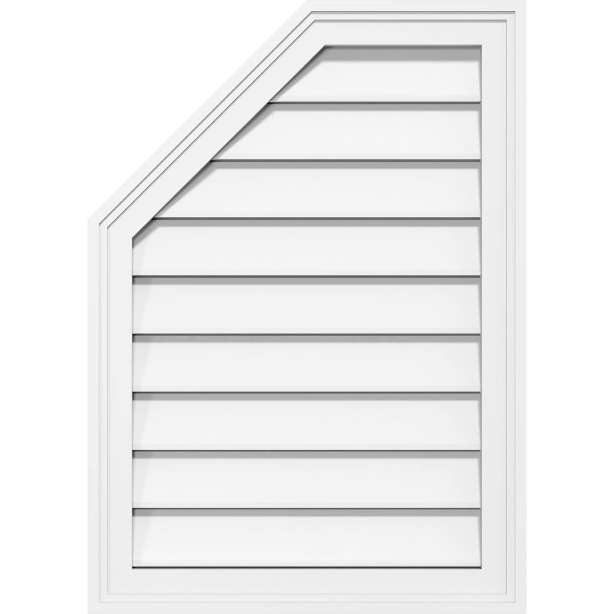 Octagonal Surface Mount PVC Gable Vent with Brickmoul A452