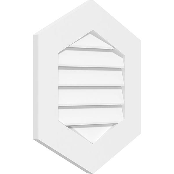 Vertical Peaked Surface Mount PVC Gable Vent N18861