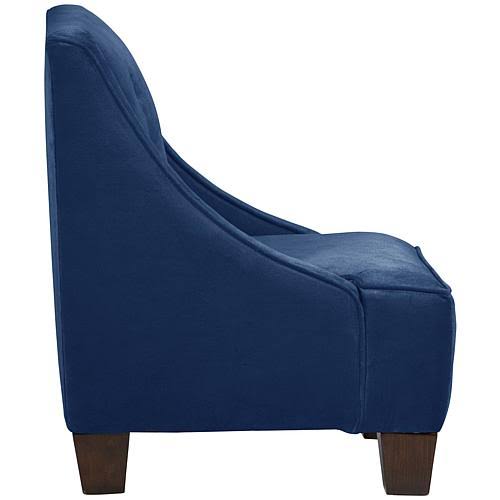 Velvet Light Grey Kids Chair with Buttons L42494