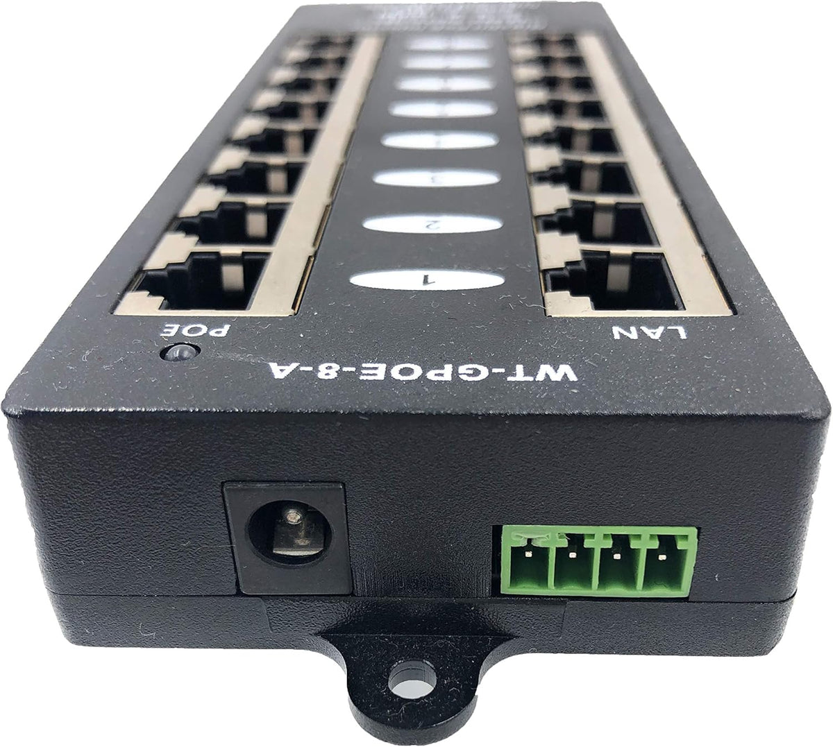 8 Port Gigabit Passive PoE Injector with 48 Volt 60 Watt Power Supply V12600