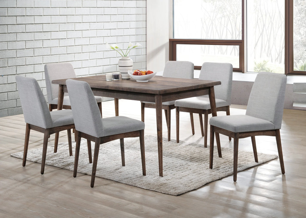 Solid Wood Fabric Upholstered Dining Chair 2Pcs Set Z134