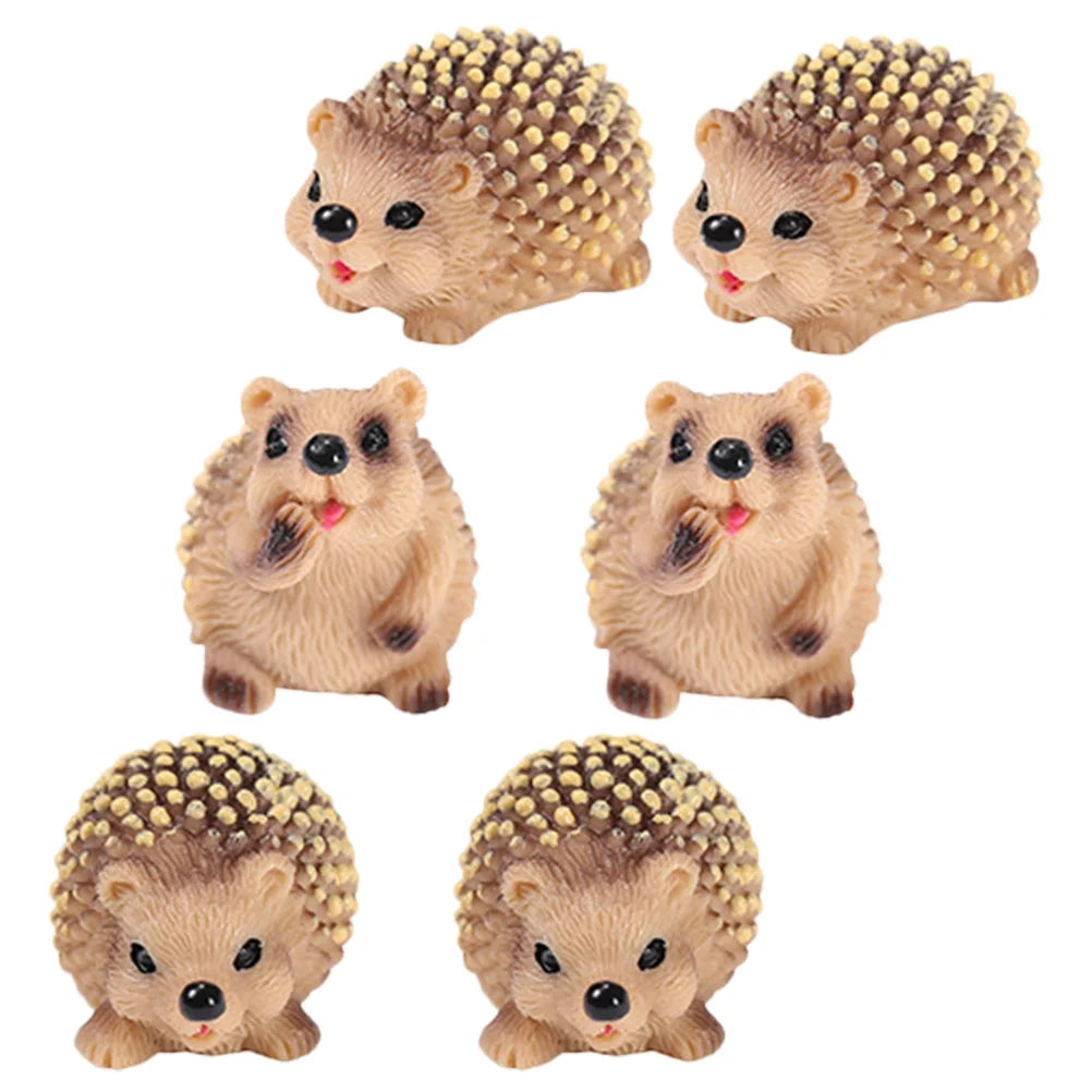 18 Pcs Hedgehog Figures Resin Statue X915