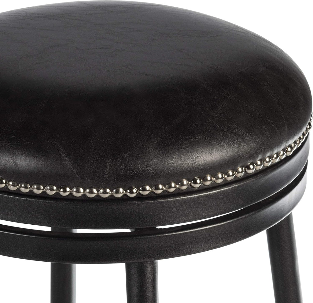 Black Metal Bar Height Stool W42716