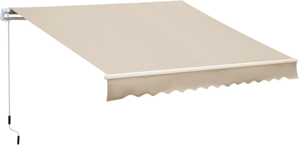 Retractable Patio Awning Canopy with Manual Crank Handle R746