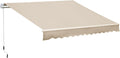Retractable Patio Awning Canopy with Manual Crank Handle R746