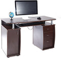 Wood Home Office Computer Desk with Sliding Keyboard Tray, 3 Drawers P65252