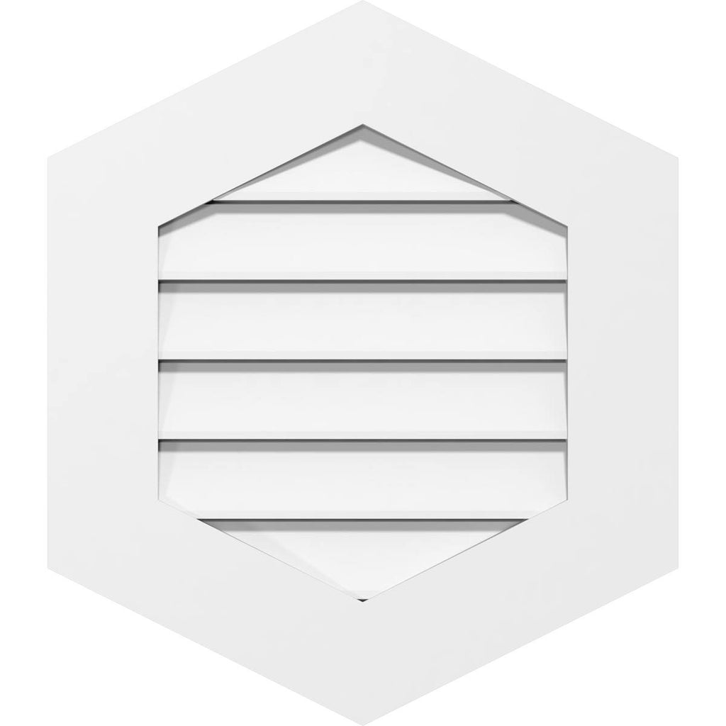 Vertical Peaked Surface Mount PVC Gable Vent N18861