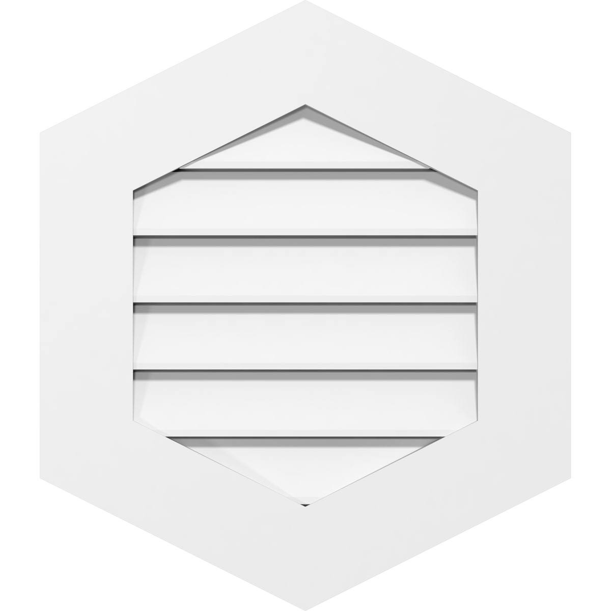 Vertical Peaked Surface Mount PVC Gable Vent N18861